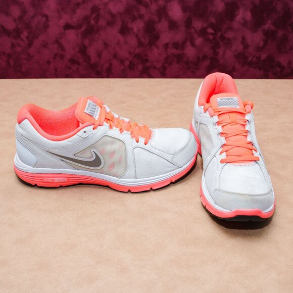 Nike Women Dual Fusion H20 Repel Orange Grey Running Sneakers sz 11.5 - Picture 3 of 5